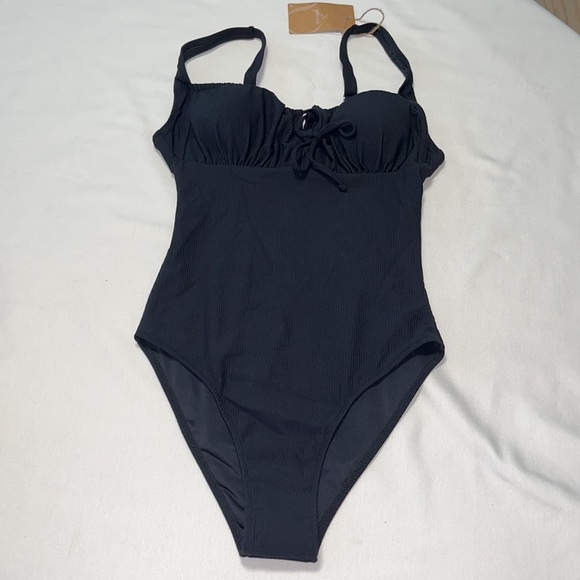BERLOOK Cutout Tie One-Piece Swimsuit Sz S - Picture 2 of 12